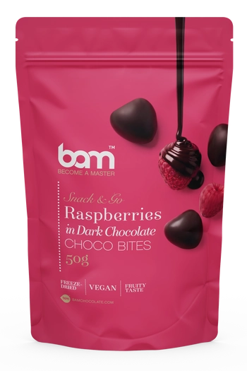 maline v temni cokoladi 50g
